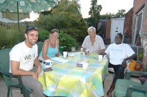 Chris, with Pippa, Ian and Omar