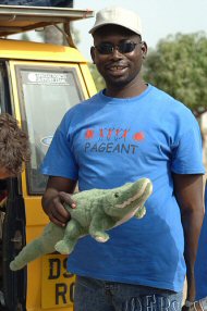 Kemo with Ed the croc