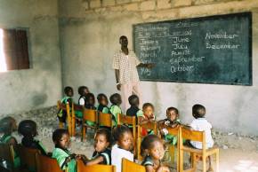 Children of Saloum Nursery School having a lesson