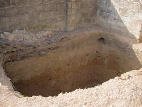 hole for underground chambers for toilets at Saloum Nursery