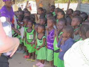 children gathered ready for the opening