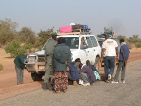 Two broken Land Cruisers