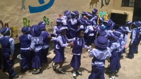 Unity Nursery children dressed up for the celebration parade