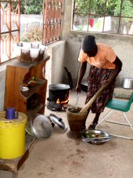 cooking on the veranda